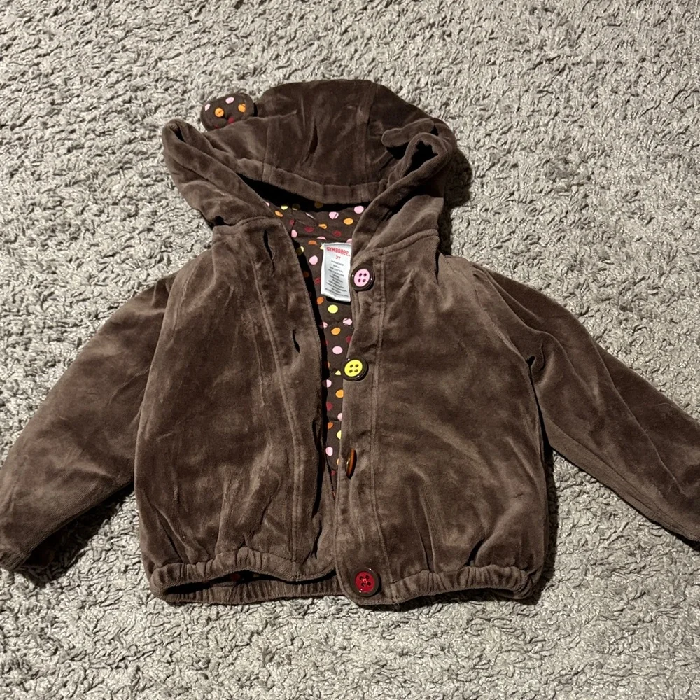 Gymboree Brown Jacket with Colorful Button Accents - Picture 1 of 3